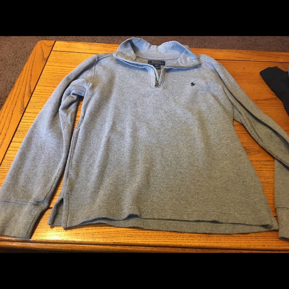 Boys Medium Gray Quarter Zip